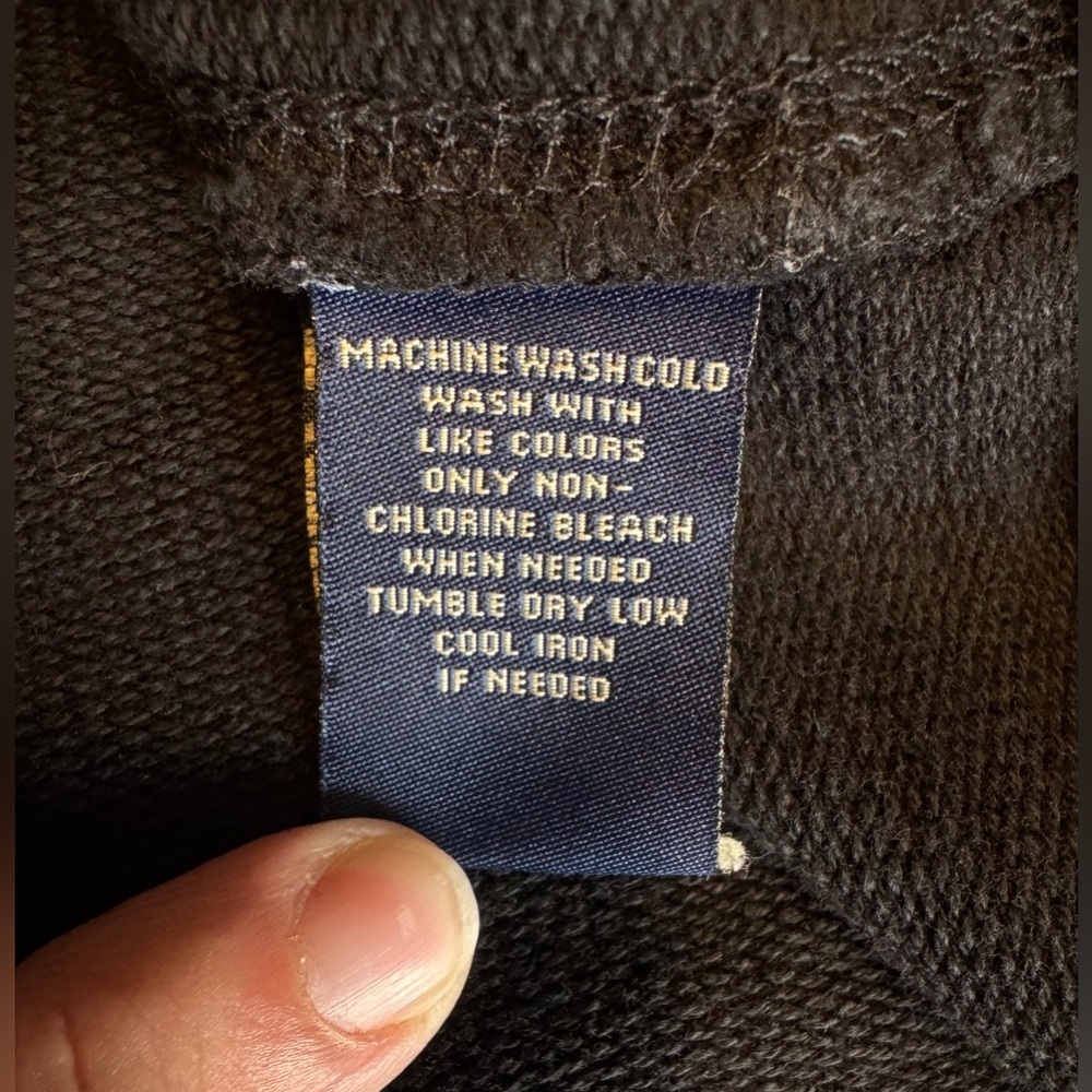 Vtg. Ralph Lauren Polo Jeans Co Women’s Cotton Black Tunic Hoodie Cover Up Sz L - Picture 5 of 8